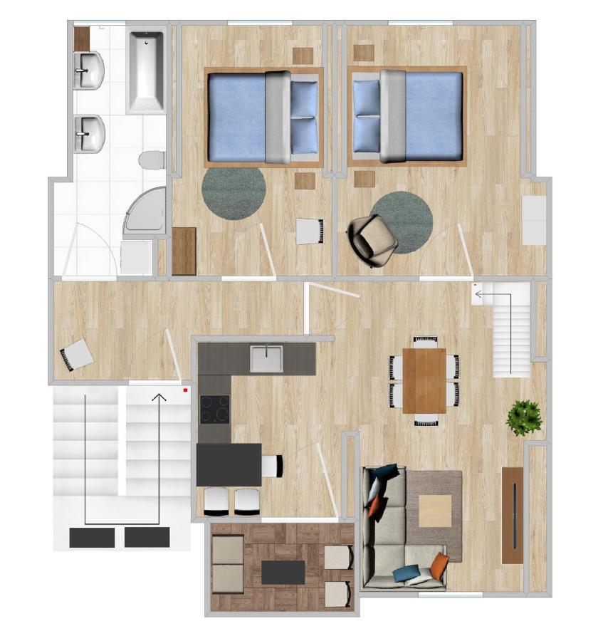 Gemuetliche Neurenovierte Dachgeschosswohnung Erfurt Exteriör bild